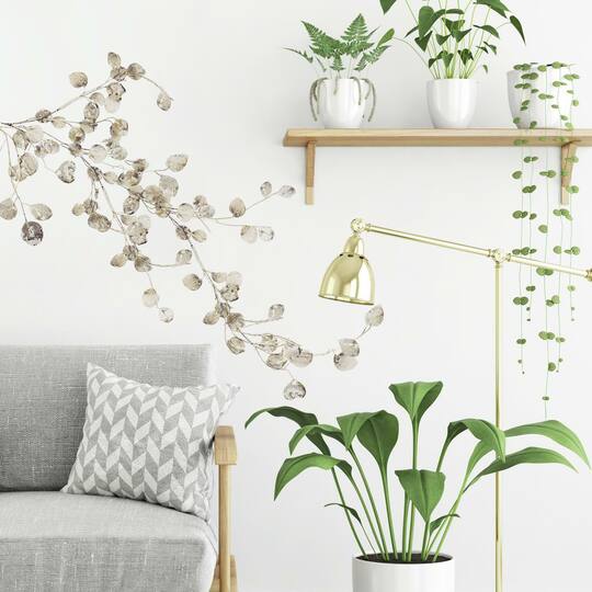RoomMates Silver Dollar Branch Peel & Stick Giant Wall Decal
